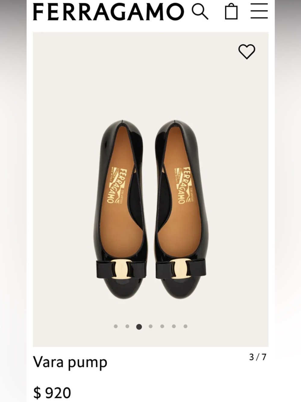 Ferragamo Vara Bow Pump - Picture 2 of 9